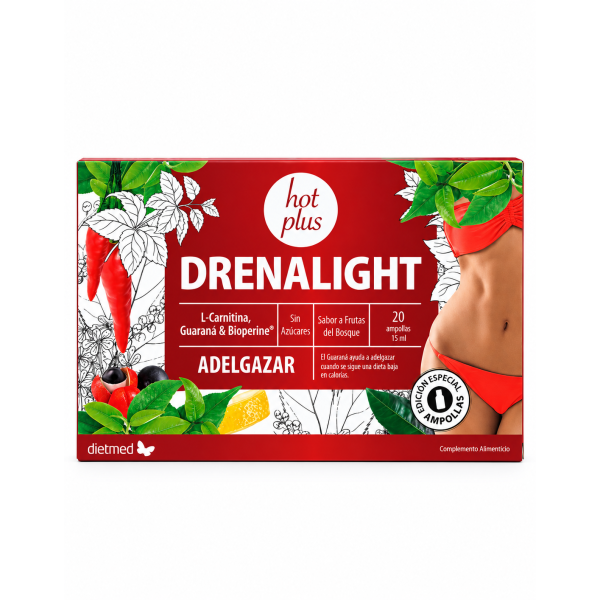 ДРЕНЛАЙТ ХОТ ПЛЮС (легкий гарячий дренаж плюс) 20 ампул по15 мл DRENALIGHT HOT PLUS