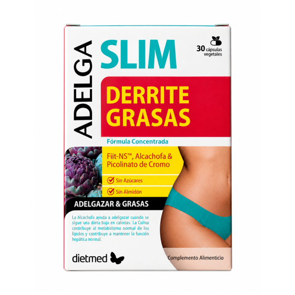 АДЕЛЬГА СЛІМ ДЕРРІТЕ ГРАСАС (розтоплювач жиру) 30 капсул ADELGA SLIM DERRITE GRASAS (GORDURAS) (артикул 108006-DM)