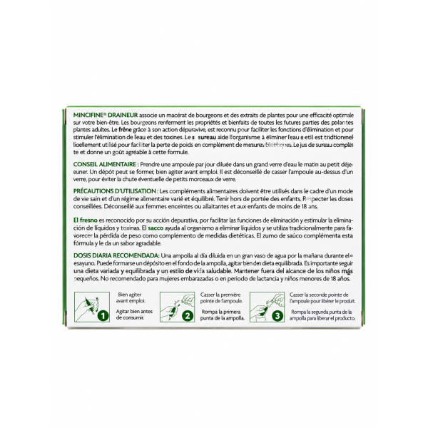 Органічний дренаж Mincifine Draineur Bio (10 ампул, 100 мл)