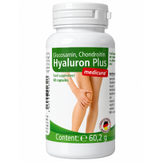 ГЛЮКОЗАМІН, ХОНДРОЇТИН, ГІАЛУРОН ПЛЮС 60 капсул (GLUCOSAMIN, CHONDROITIN, HYALURON PLUS)